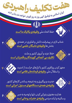 اینفوگرافیک/ هفت تکلیف راهبردی