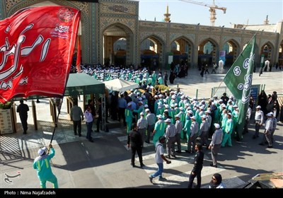آیین اذن خدمت نیروهای خدمات شهردای مشهد