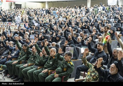 آیین گرامیداشت چهلمین روز شهادت فرماندهان ،‌دانشمندان و 88 لاله گلگون کفن استان لرستان