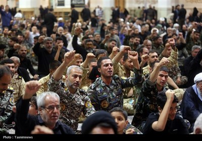گرامیداشت شهدای پدافند هوایی ارتش در حرم بانوی کرامت