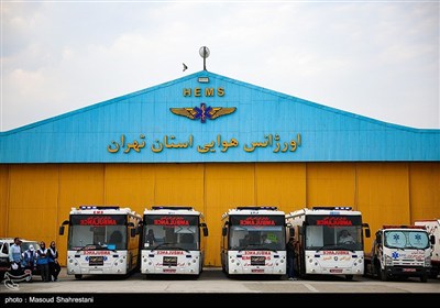 مراسم بدرقه کاروان کمیته بهداشت و درمان اربعین حسینی اورژانس کشور