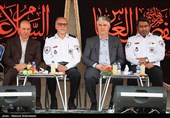 مراسم بدرقه کاروان کمیته بهداشت و درمان اربعین حسینی اورژانس کشور