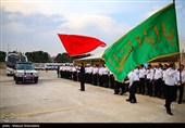 مراسم بدرقه کاروان کمیته بهداشت و درمان اربعین حسینی اورژانس کشور