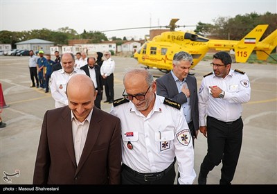 مراسم بدرقه کاروان کمیته بهداشت و درمان اربعین حسینی اورژانس کشور