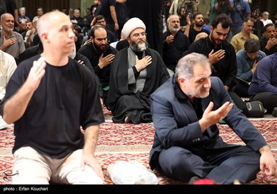 مراسم سالگرد شهادت اسماعیل هنیه و چهلم سردار ایزدی