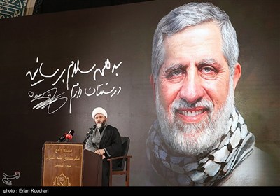 مراسم سالگرد شهادت اسماعیل هنیه و چهلم سردار ایزدی