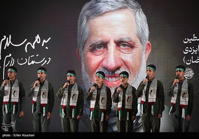 مراسم سالگرد شهادت اسماعیل هنیه و چهلم سردار ایزدی