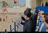 بازدید استاندار قم از پروژه صحن شرقی حرم حضرت معصومه(س)