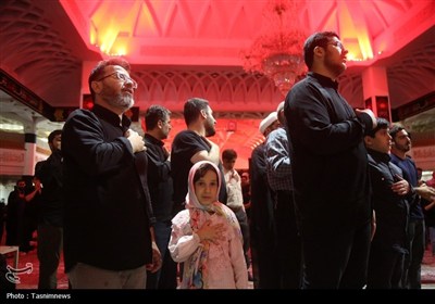 عزاداری زائران حرم بانوی کرامت در شب شهادت حضرت رقیه(س)