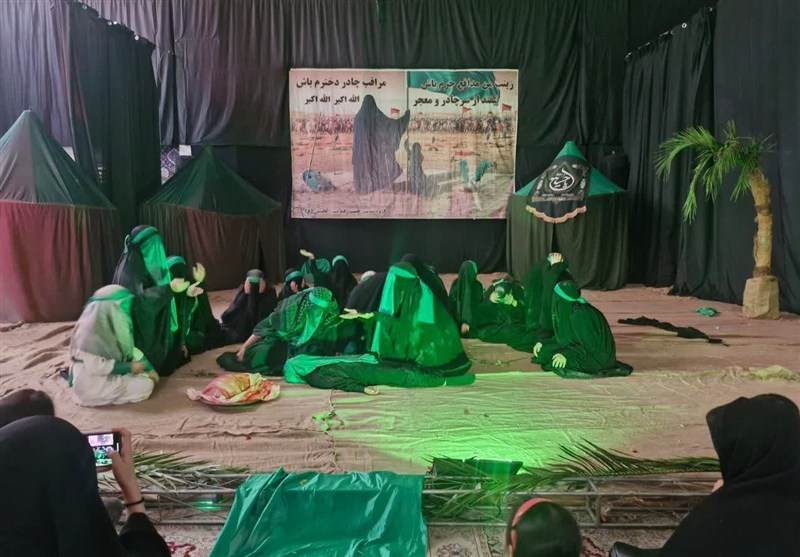 اجرای تعزیه فاخر “۳ ساله اباعبدالله الحسین(ع)” در امامزاده عقیل اسلامشهر+تصویر