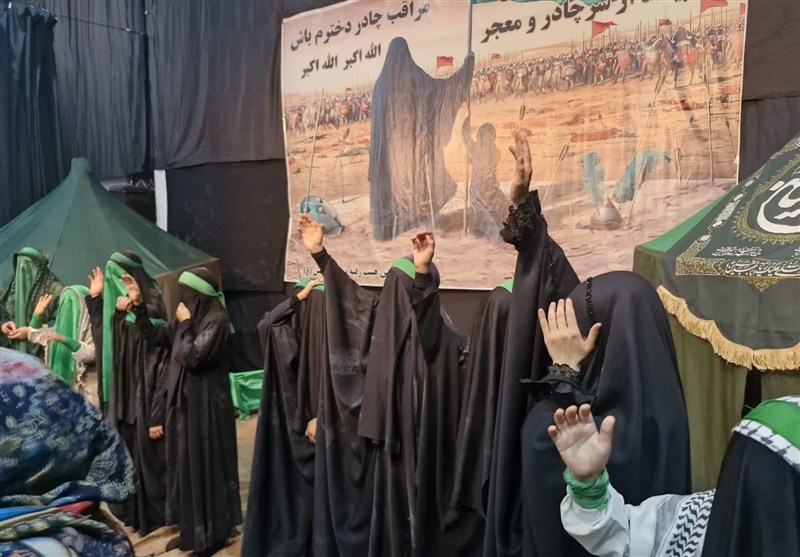 اجرای تعزیه فاخر "۳ ساله اباعبدالله الحسین(ع)" در امامزاده عقیل اسلامشهر+تصویر