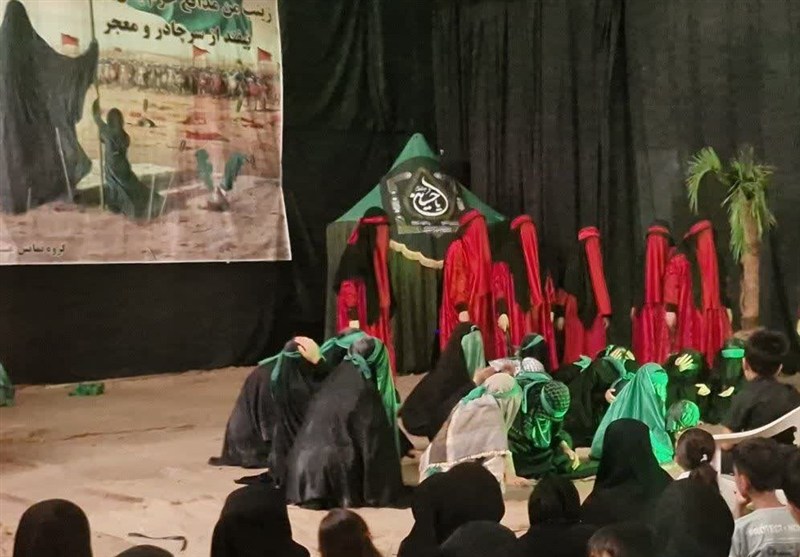 اجرای تعزیه فاخر "۳ ساله اباعبدالله الحسین(ع)" در امامزاده عقیل اسلامشهر+تصویر