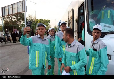 اعزام نیروهای خدمات شهری شهرداری مشهد به نجف