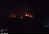 مهار آتشسوزی در کوه دیل؛ تلاش نیروهای امدادی در شرایط دشوار