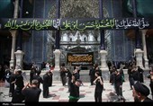 دستجات عزاداری سالروز شهادت امام حسن (ع) در حرم حضرت معصومه(س)