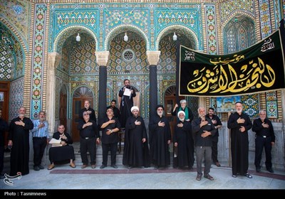 دستجات عزاداری سالروز شهادت امام حسن (ع) در حرم حضرت معصومه(س)