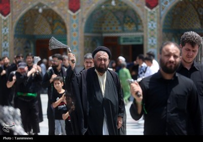 دستجات عزاداری سالروز شهادت امام حسن (ع) در حرم حضرت معصومه(س)