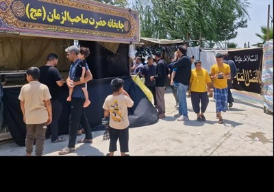 خدمت‌رسانی به زائران اربعین حسینی در موکب مردمی حضرت صاحب الزمان (عج) کوهدشت