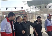 بازدید دبیرکل جمعیت هلال‌احمر از مرز مهران