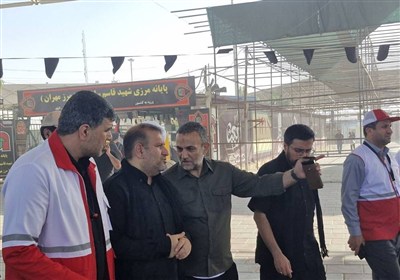 بازدید دبیرکل جمعیت هلالاحمر از مرز مهران