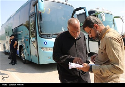 بدرقه ۲۷۰ زائر اربعین از مصلی کرمان