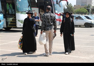 بدرقه ۲۷۰ زائر اربعین از مصلی کرمان