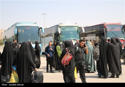 بدرقه ۲۷۰ زائر اربعین از مصلی کرمان