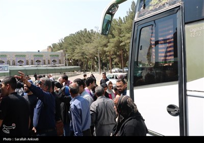 بدرقه ۲۷۰ زائر اربعین از مصلی کرمان