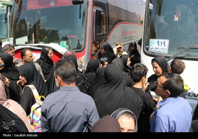 بدرقه ۲۷۰ زائر اربعین از مصلی کرمان