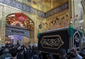 تشییع نمادین پیکر امام حسن (ع) در بین‌الحرمین
