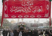 تشییع نمادین پیکر امام حسن (ع) در بین‌الحرمین