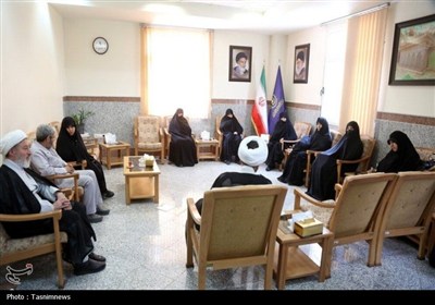 دیدار همسر شهید سلامی با مدیر حوزه‌های خواهران