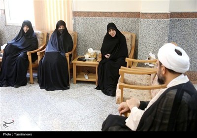 دیدار همسر شهید سلامی با مدیر حوزه‌های خواهران