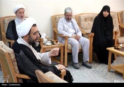 دیدار همسر شهید سلامی با مدیر حوزه‌های خواهران