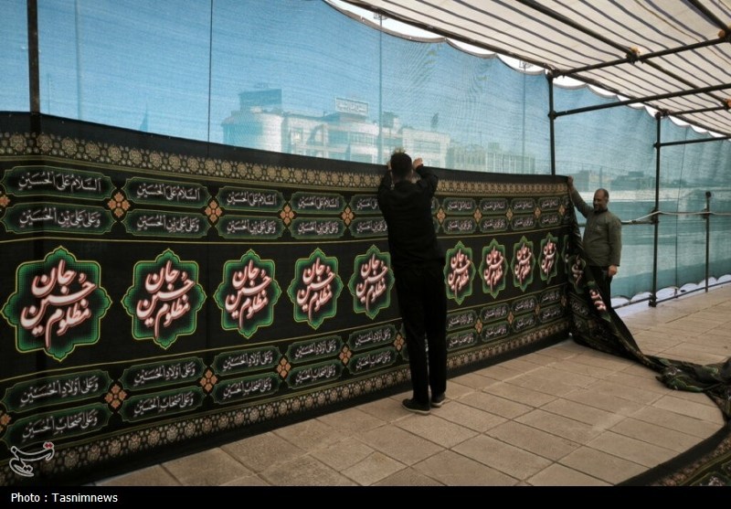 آماده‌سازی فضای اسکان زائران اربعین در حرم حضرت معصومه(س)+تصویر