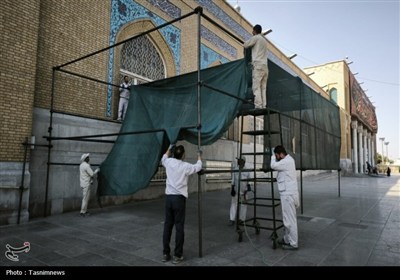 مهیا کردن فضا برای اسکان زائران اربعین در حرم بانوی کرامت