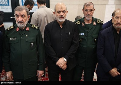 سردار احمد وحیدی مشاور فرمانده کل سپاه در مراسم چهلمین روز شهادت سپهبد رشید