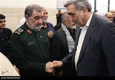 محسن رضایی، عضو مجمع تشخیص مصلحت نظام در مراسم چهلمین روز شهادت سپهبد رشید