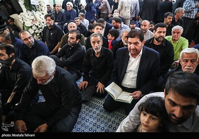 محمد مخبر، مشاور و دستیار رهبری در مراسم چهلمین روز شهادت سپهبد رشید