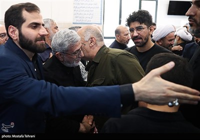 سردار اسماعیل قاآنی، فرمانده نیروی قدس سپاه پاسداران در مراسم چهلمین روز شهادت سپهبد رشید