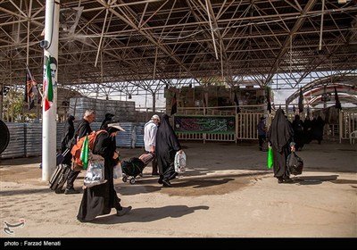 زائران اربعین حسینی در مرز خسروی