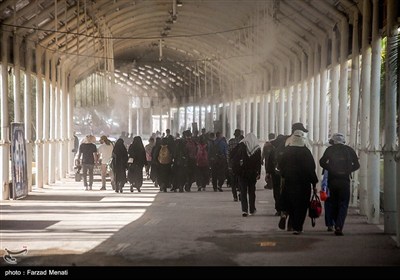 زائران اربعین حسینی در مرز خسروی