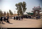 زائران اربعین حسینی در مرز خسروی