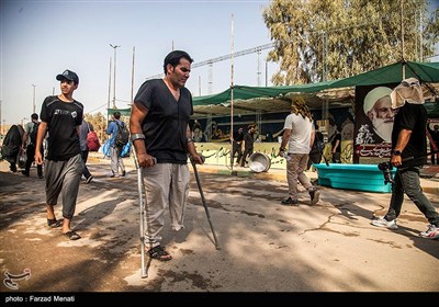 زائران اربعین حسینی در مرز خسروی