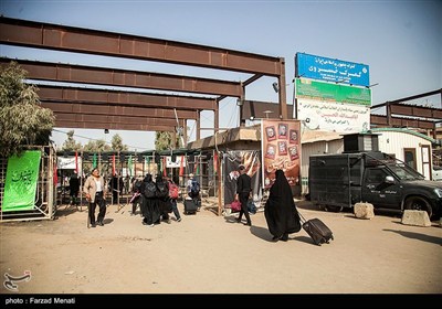 زائران اربعین حسینی در مرز خسروی