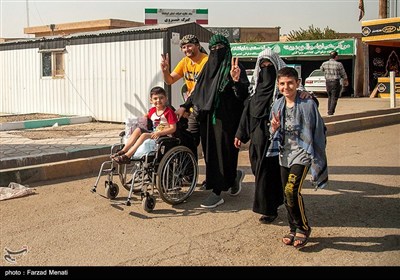 زائران اربعین حسینی در مرز خسروی