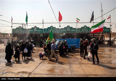 زائران اربعین حسینی در مرز خسروی