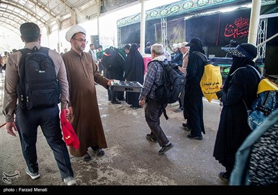 زائران اربعین حسینی در مرز خسروی