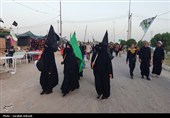 میزبانی از زائران اربعین امام حسین (ع) در شهر حمزه عراق