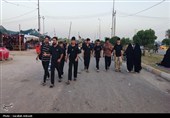 میزبانی از زائران اربعین امام حسین (ع) در شهر حمزه عراق
